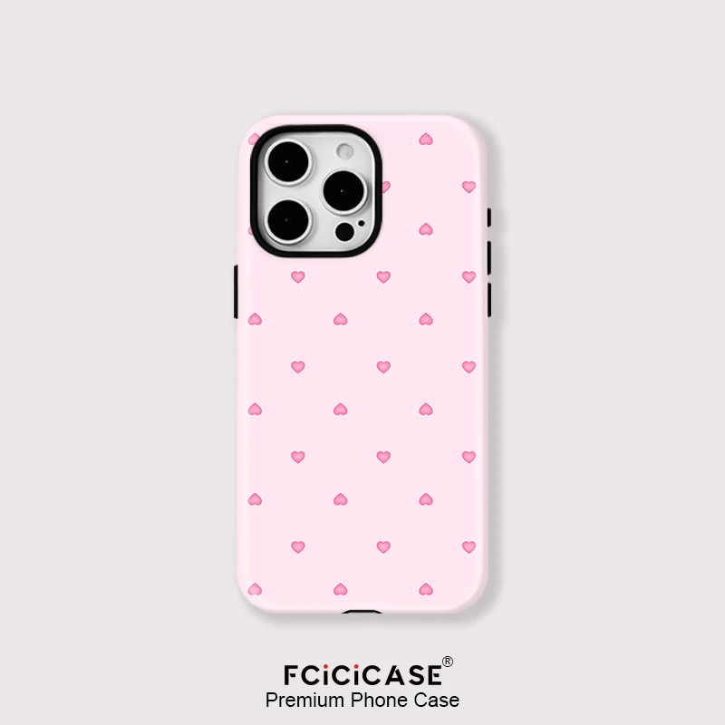Fcicicase Liebe Herz Muster Weiche Telefon Fall Für iPhone 16 15 14 Pro Max 12 13 14 Pro 11 Für Magsafe Drahtlose Lade magnetische Abdeckung