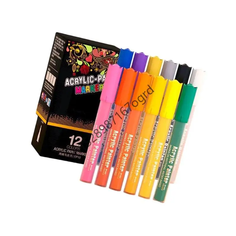 

Acrylic Paint Pen 8/12/24/36/48 Color Water Resistant Quick Dry Acrylic Marker 634A