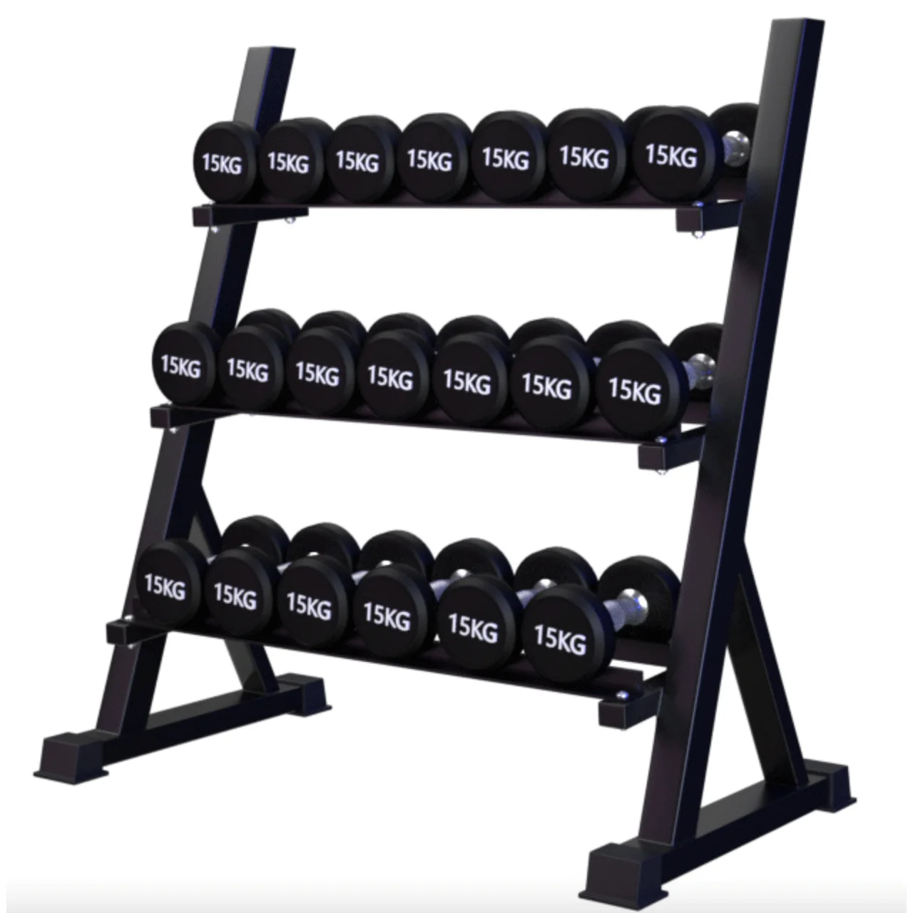 

Wholesale 3-Tier Dumbbell Rack Multilevel Weight Storage Organizer for Home Gym
