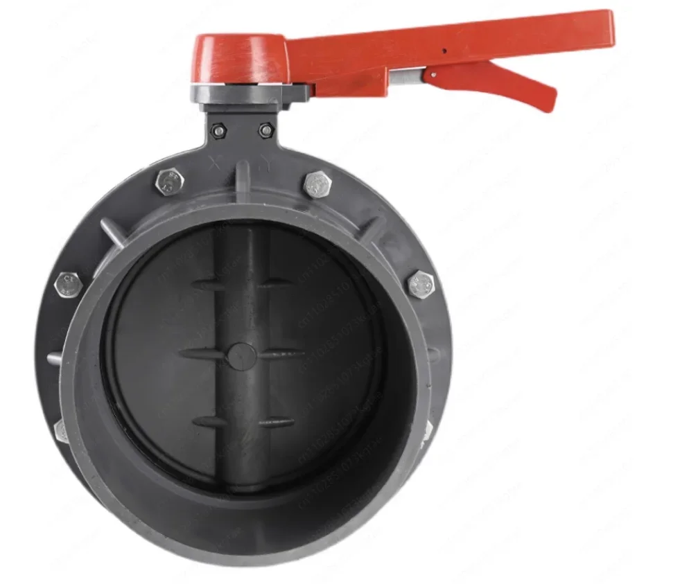 UPVC/PVC plastic integrated butterfly valve PVC seaside breeding butterfly valve