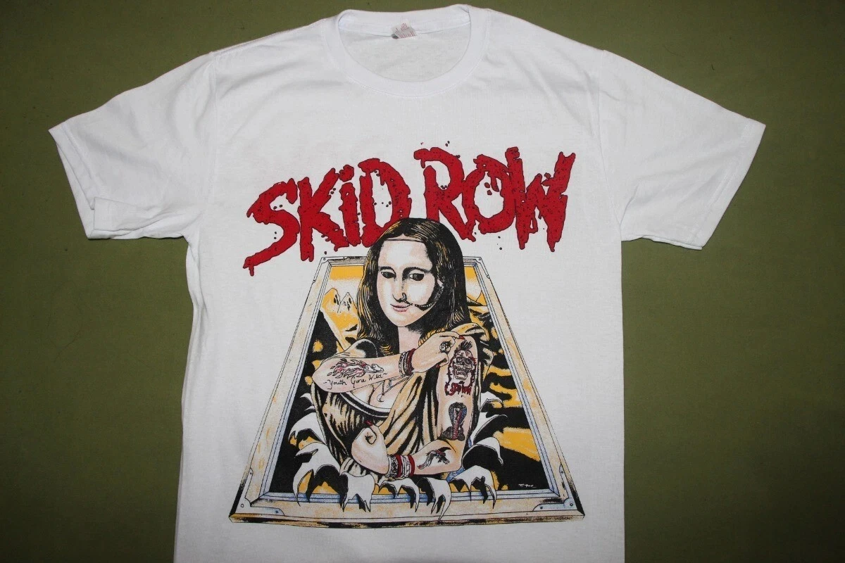 

Винтажная футболка Skid Row Mona Lisa унисекс для мужчин и женщин, модная уличная спортивная футболка с коротким рукавом, хлопок, уличный хип-хоп