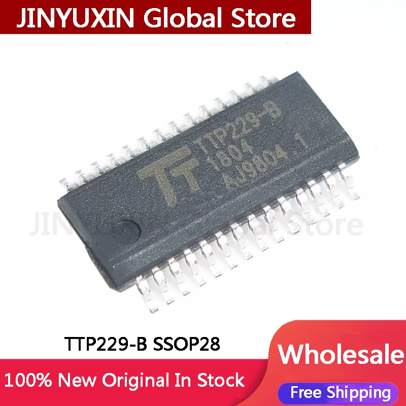 5-100Pcs TTP229-BSF TTP229-B TTP229 BSF SSOP28 16 key capacitive touch chip IC Chipset In Stock Wholesale