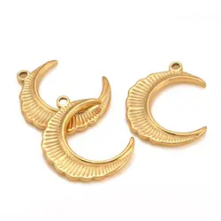 3Pcs Stainless Steel Moon Charms 18x23mm Celestial Crescent Pendants DIY Earrings Bracelets Necklace Jewelry Making Accessories