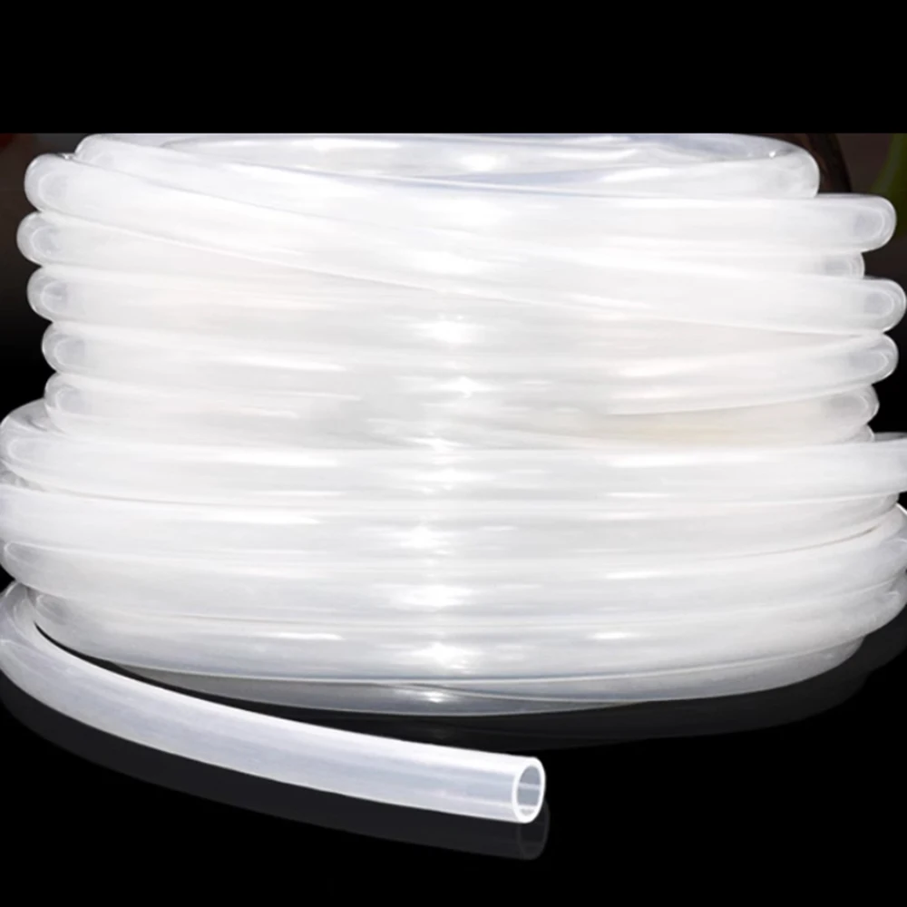 

Прозрачная силиконовая трубка, 5 м, силиконовый резиновый шланг, полупрозрачная трубка, пищевая нетоксичная мягкая резиновая гибкая садовая проволочная трубка