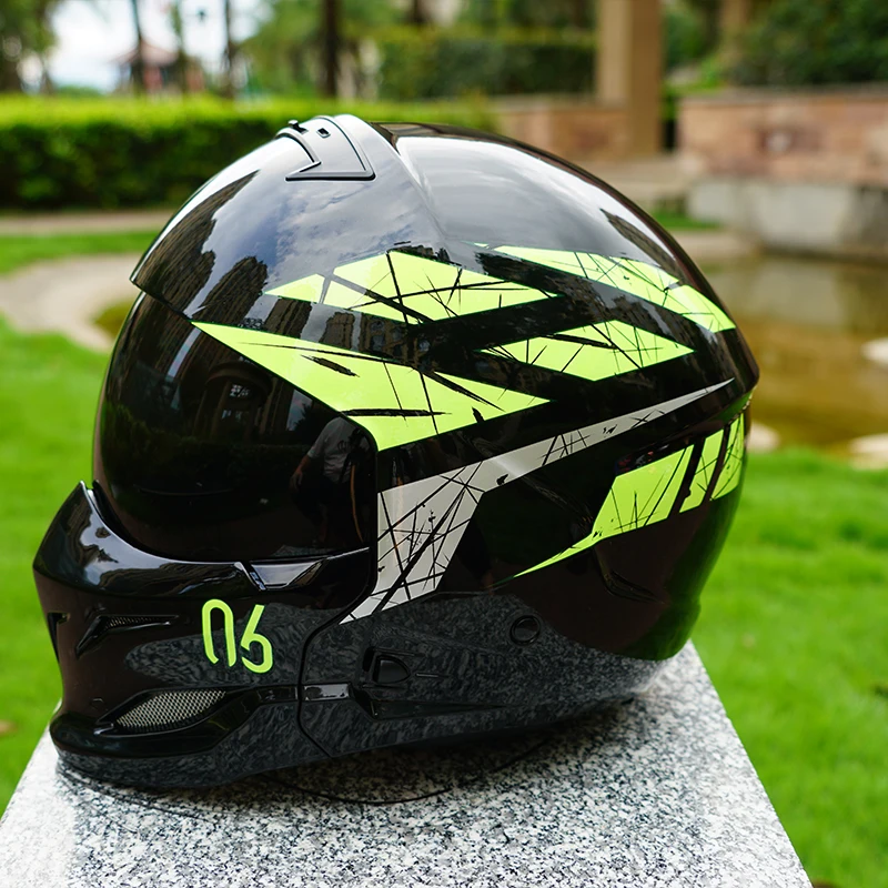 

Retro Motorcycle Helmet, Full-Face Helmet, Electric Motorcycle Helmet, Men's and Women's Safety Helmet, Summer All-Season Scorpion Helmet Combination Half Helmet