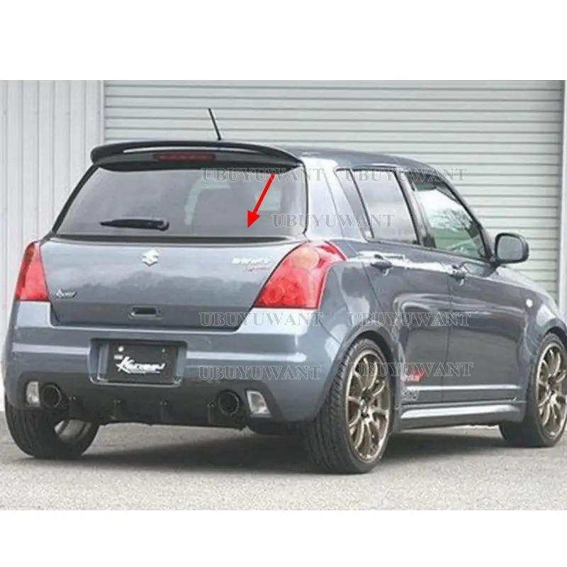 For Suzuki Swift 2005-2012 high quality Carbon Fiber rear boot Wing Spoiler Rear Roof Spoiler Wing Trunk Lip Boot Cover