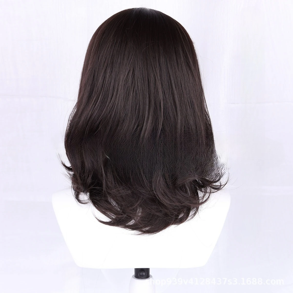 Wig female medium and long hair Qi bangs European and American fashion women wig rose mesh chemical fiber full headgear