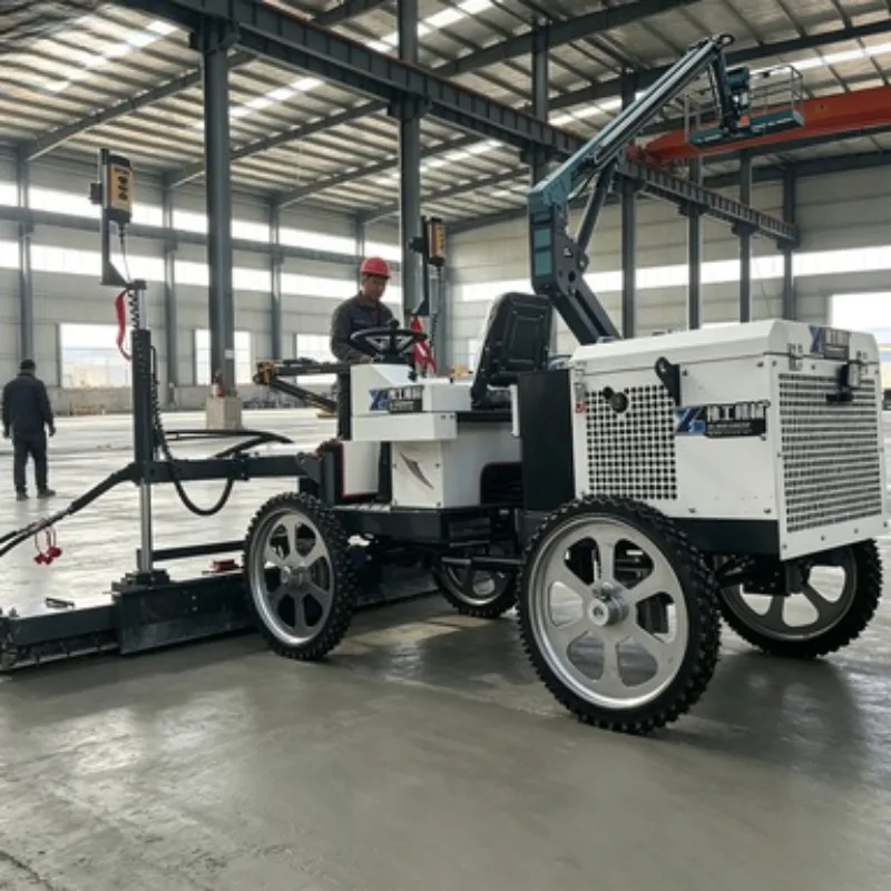 Concrete Laser Screed Floor Leveling Equipment 870KG Self Propelled Vibratory Leveler Walk Behind Finisher Unit Hydraulic  