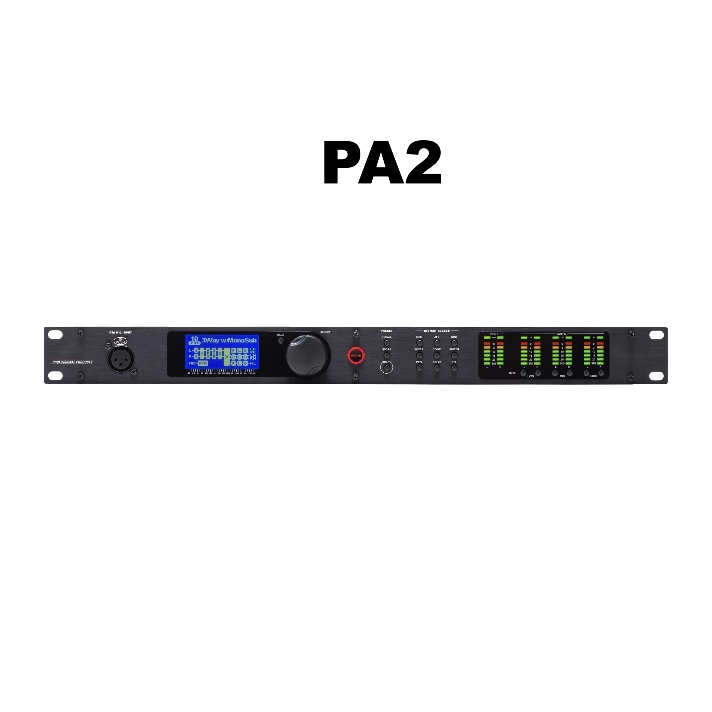 PA2 Driver Rack Speaker Processor 2 Input 6 Output New Stage Audio Original Software Pro Professional Processador Studio Music