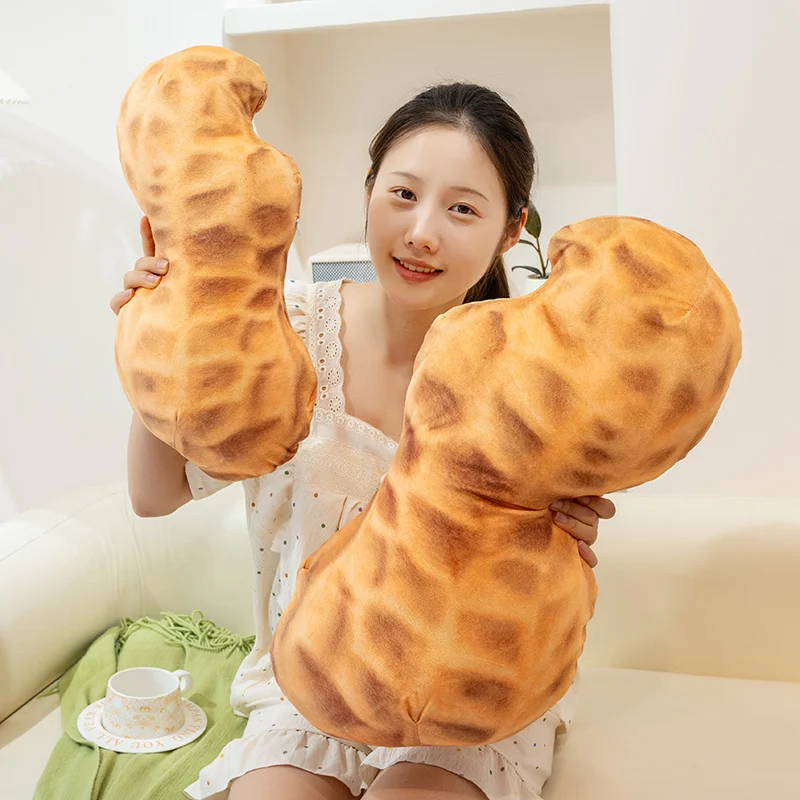 45/70CM Kawaii Cartoon Simulation Anime Erdnuss Gefüllt Plüsch Spielzeug Kissen kinder Erdnuss Handgemachte Puppe Geschenk