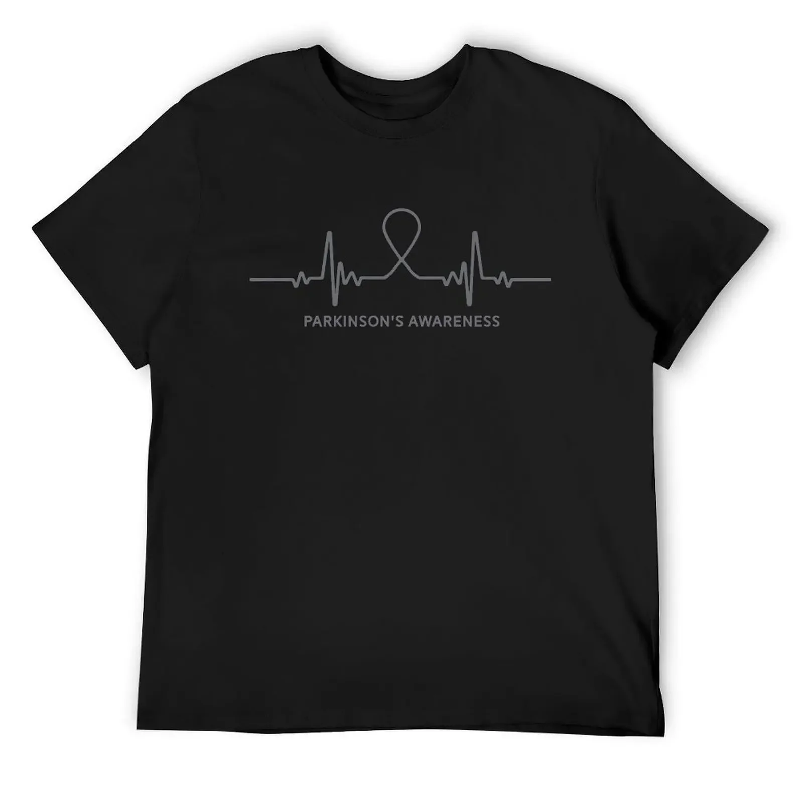 Parkinsons Disease Awareness Ribbon Heartbeat T-Shirt graphic shirts man t shirt plain black t shirts men