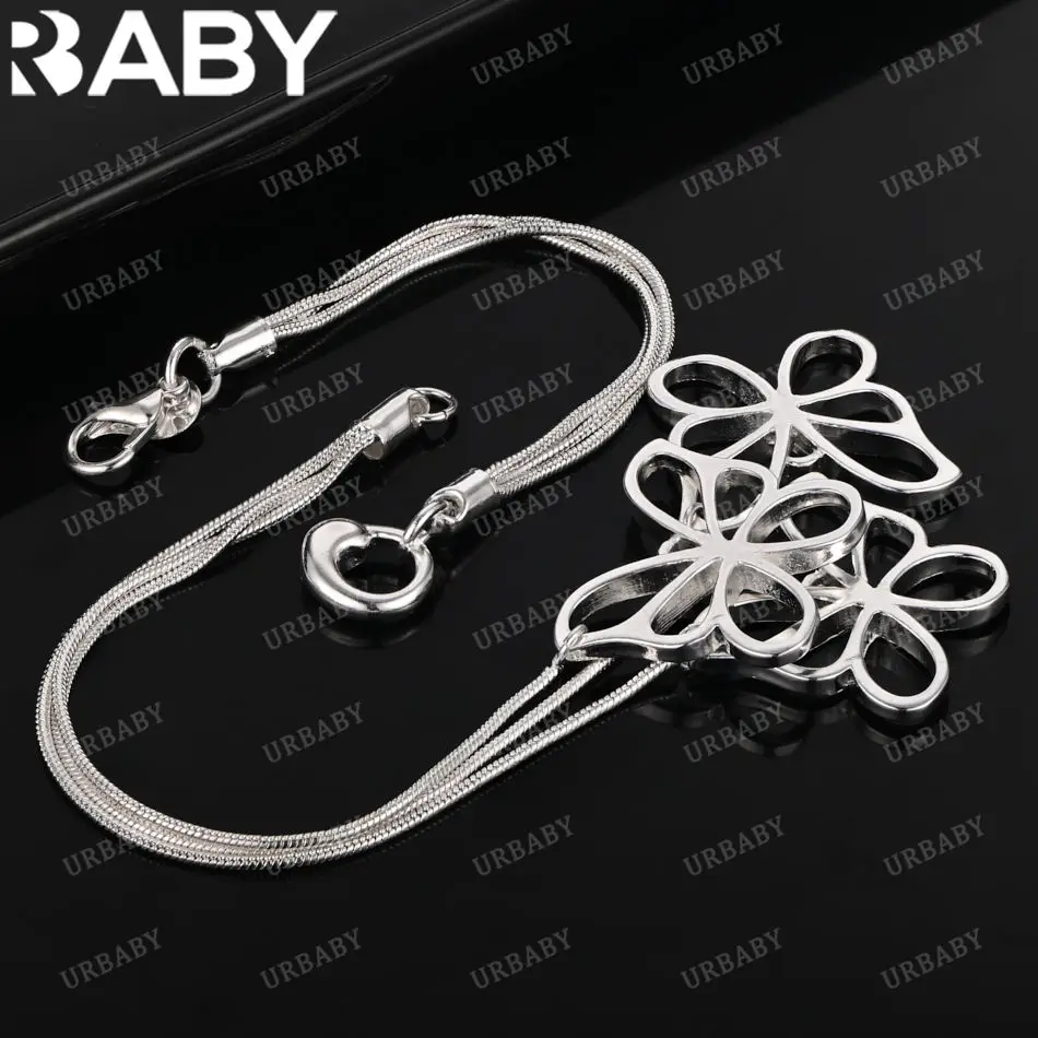 

URBABY 925 Sterling Silver Removable Butterfly Tassel Bracelet For Women Fashion Jewelry Party Trend Charm Accessories