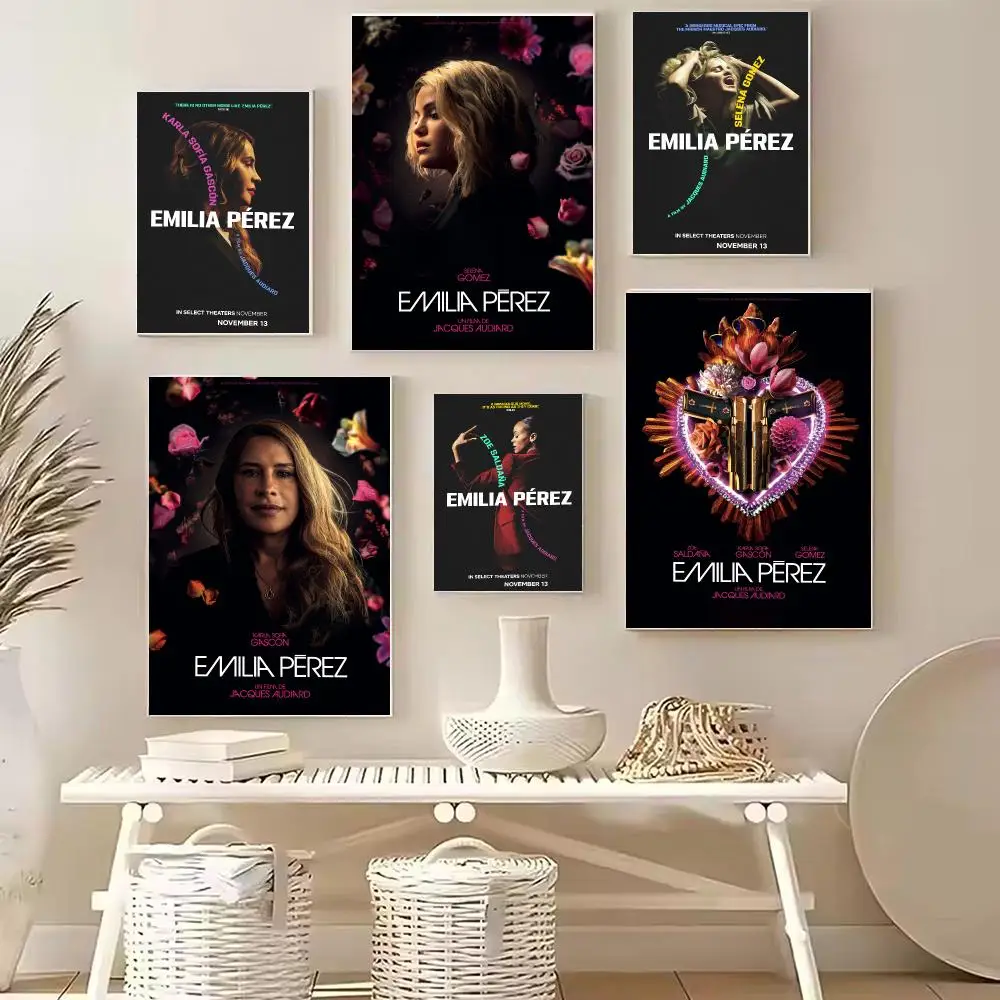 Movie E-Emilia Pérez Poster PP Wall Decor Posters Celebrity Art Prints Aesthetic Wall Art Bedroom Office Home Gift