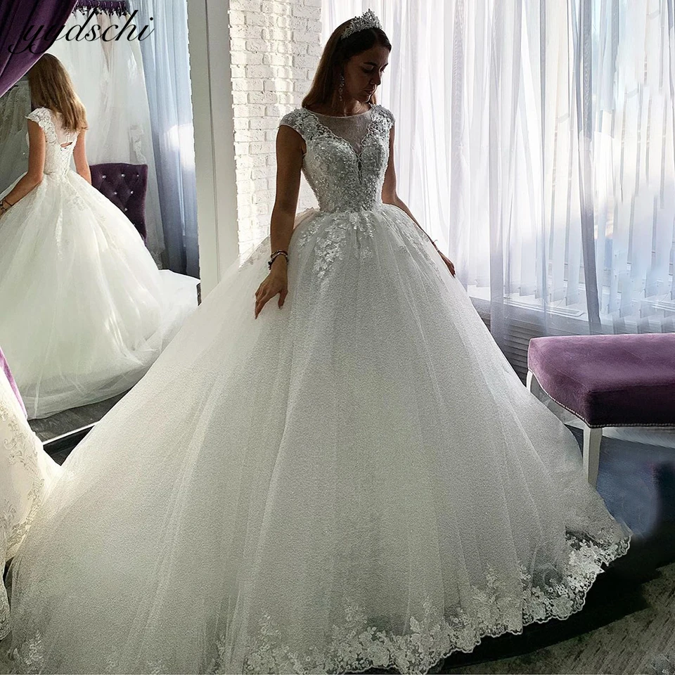 

Customized Elegant Appliques Sleeveless Wedding Dress 2025 Princess Lace Up Back Ball Gown Women Bride Gowns Vestidos De Novia