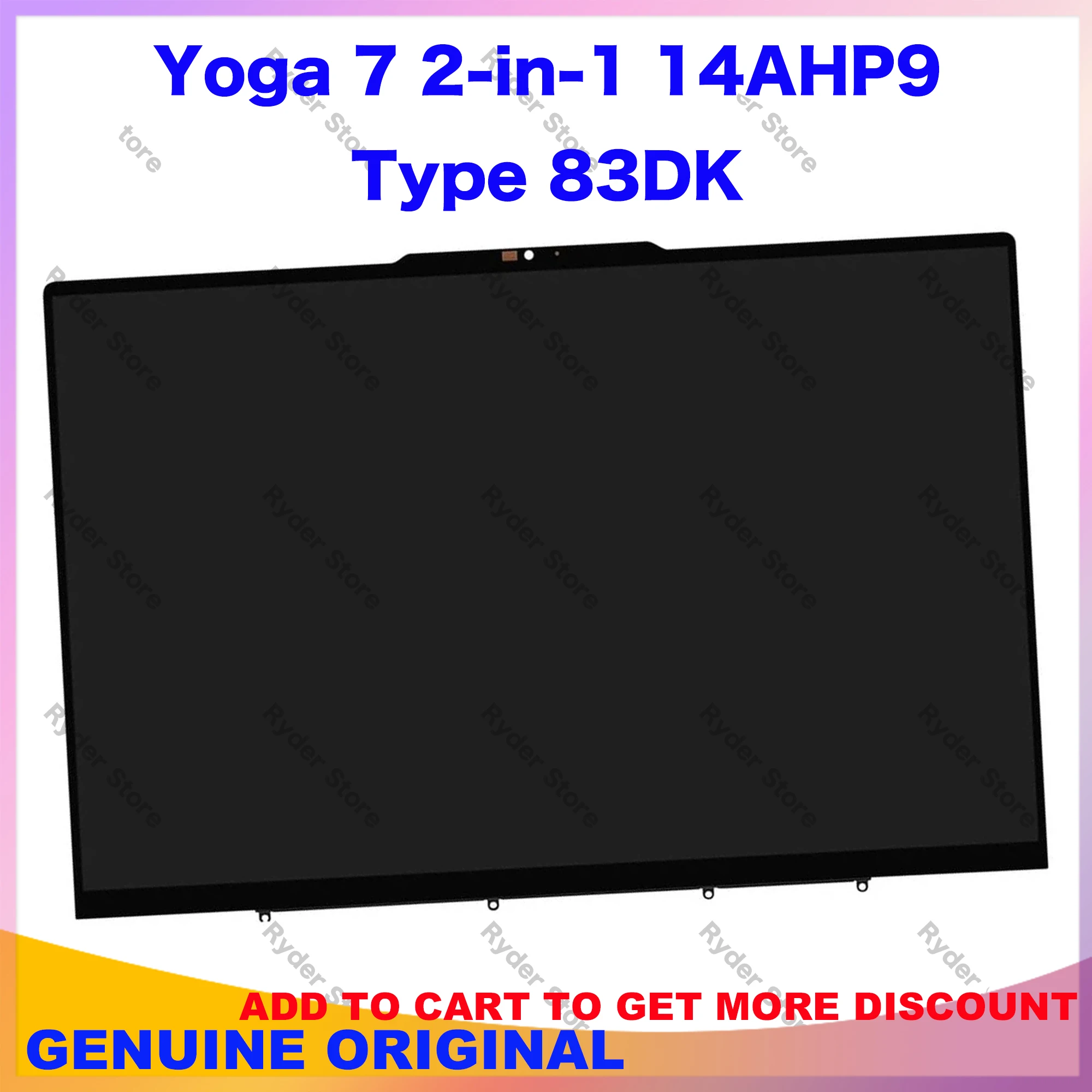 14 Inch Touch Screen For Lenovo Yoga 7 2-in-1 14IML9 Yoga 7 2-in-1 14AHP9 LCD Display Digitizer+With Frame Assembly Replacement