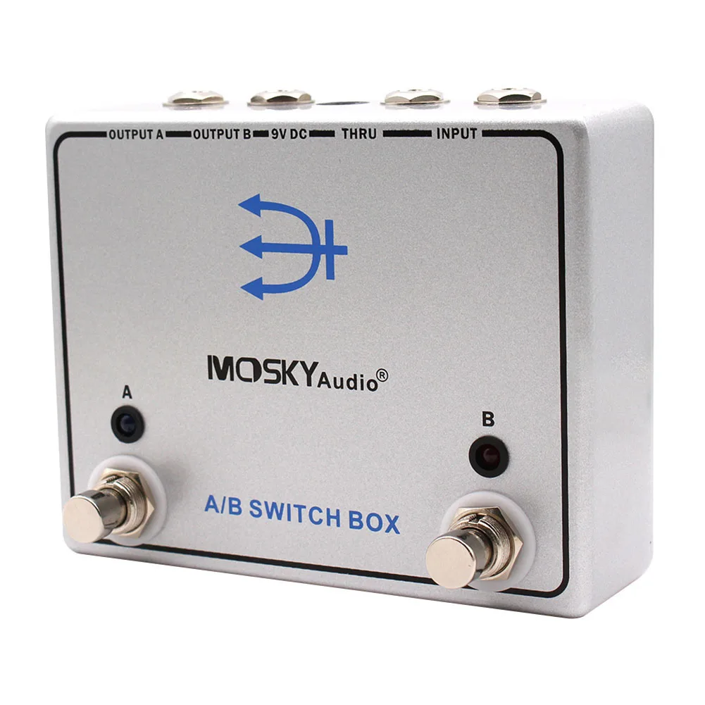 Instrument Signal Splitter Box Dual Amp Selector A B Switch Pedal High-quality Jacks And Switches Thru Mode For Tuning