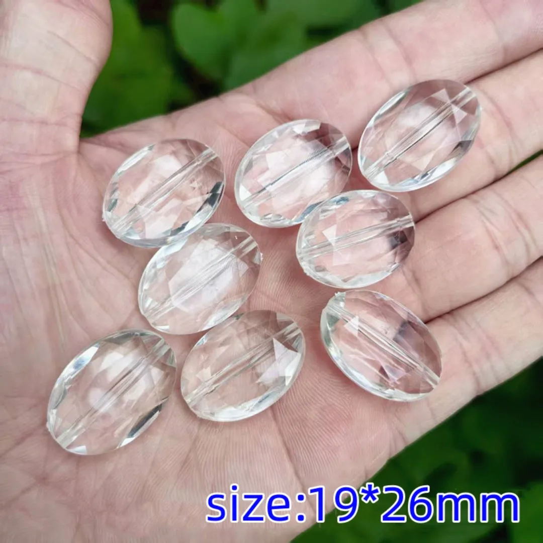 100Pcs Crystal Acrylic Bead Garland Clear Loose Beads for DIY Chandelier Wedding Home Craft Decoration Chain Accessories