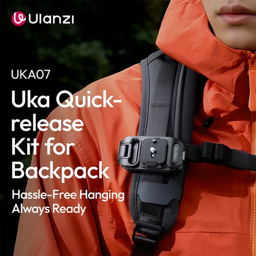 Ulanzi UKA07 Uka Kit de liberación rápida para mochila sin complicaciones, traje de carga de 10KG para sistema de liberación rápida Arca-Swiss y F38