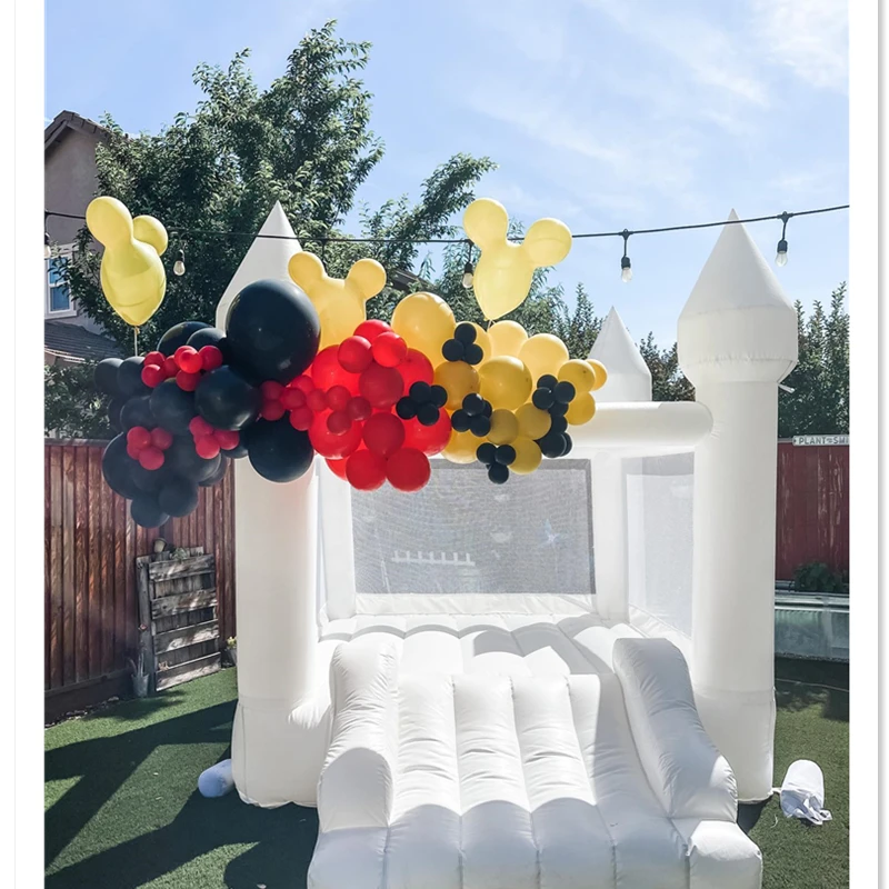 Inflatable wedding castle children's birthday party jumping bed water park slide outdoor inflatable trampoline