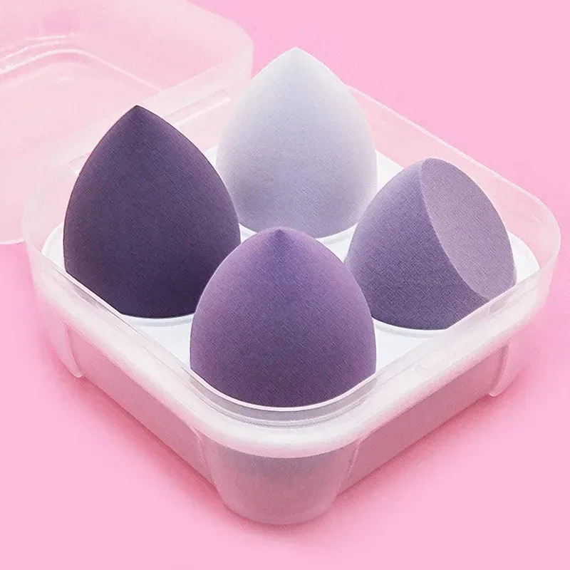 4/8/16pcs Fashion Sponge Makeup Puff Cosmetic Latex Soft Beauty Ball Foundation Powder With Box Wet And Dry Colorful Makeup Tool