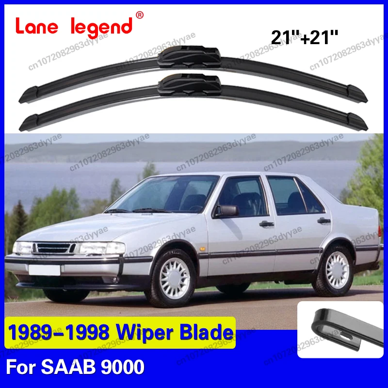 

Car Wiper Blade Blades For SAAB 9000 1989 - 1998 21"+21" Windshield Windscreen Clean Soft Rubber Cars Wipers