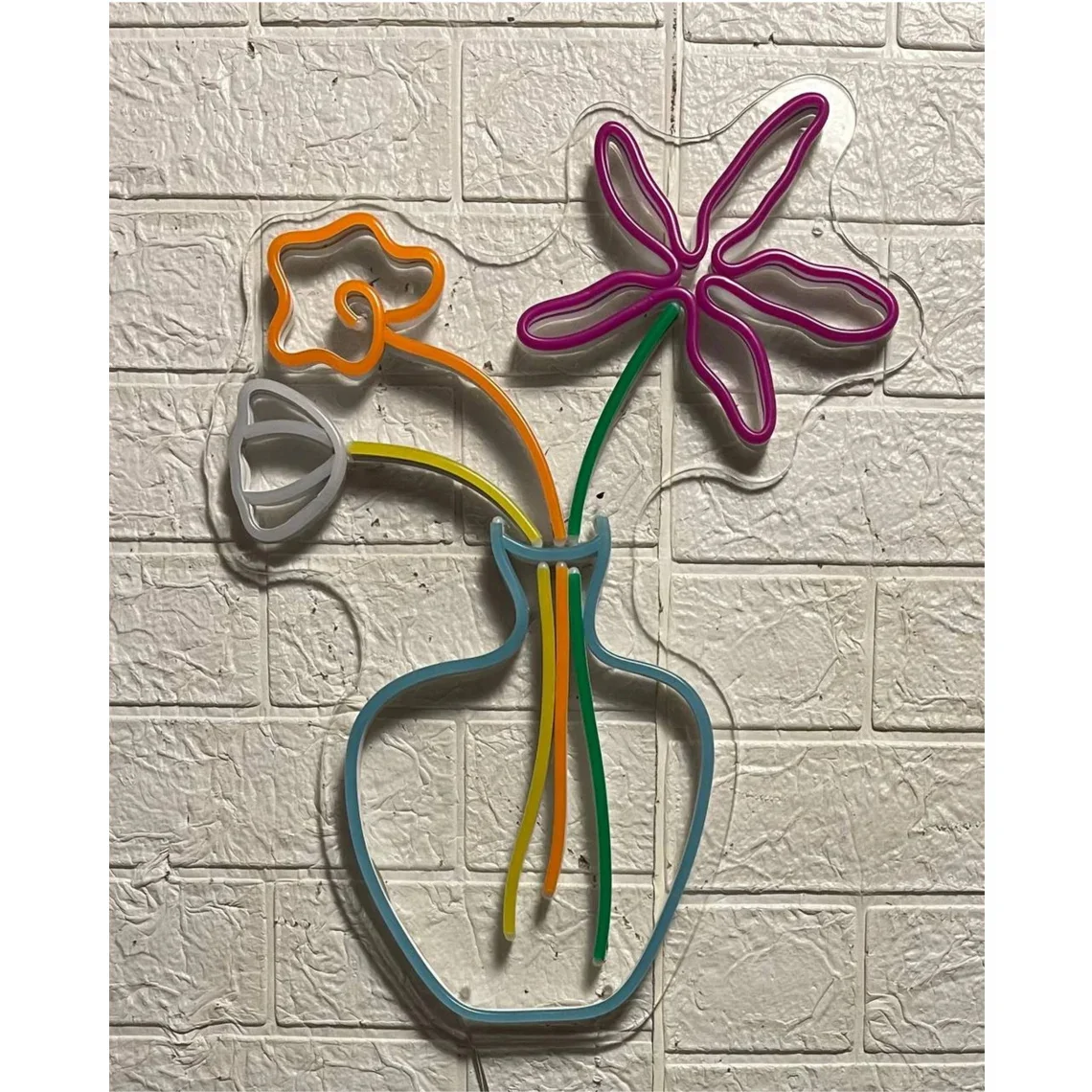 Flower Vase Led Sign, Flower Vase Neon Sign, Flower Neon Light, Floral Led Light, Flower Room Wall Decor, Florist Neon Light