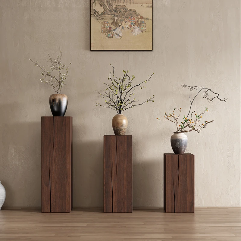 

Винтажная твердая древесина, твердый квадратный деревянный пирс, подставка для цветов, основание, деревянный кол, вход, ваби, кровать и корень для завтрака