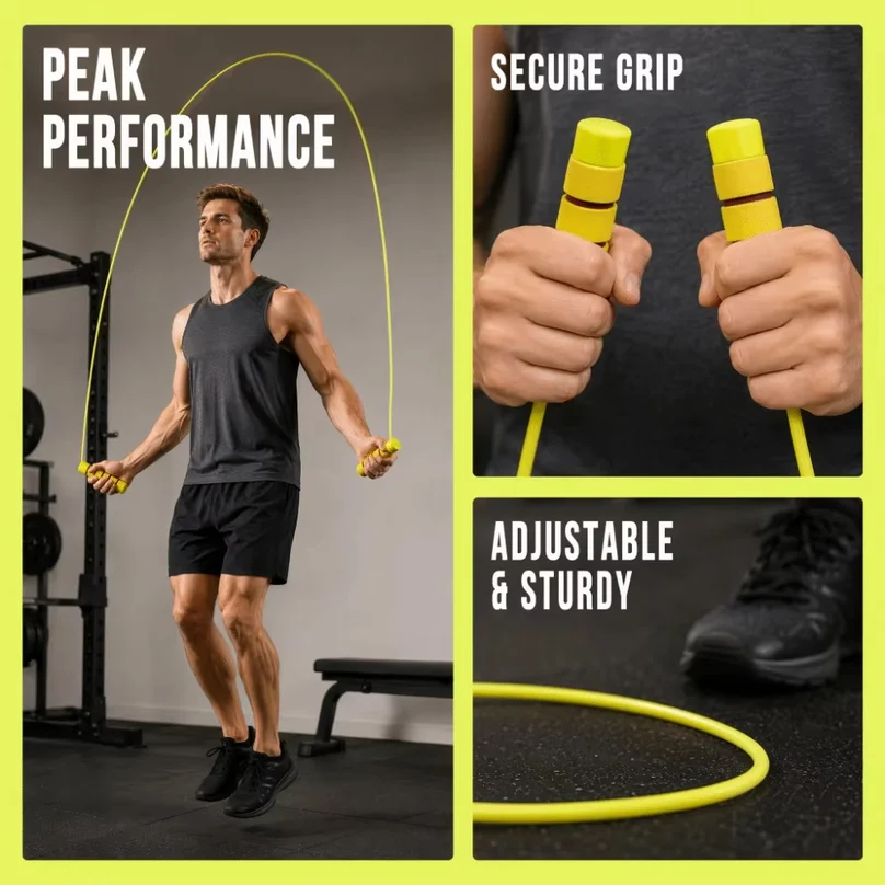 Portable Adjustable Length Adjustable Jump Rope Lightweight Design Ergonomic Handle Jump Rope Skipping Rope For Men Women