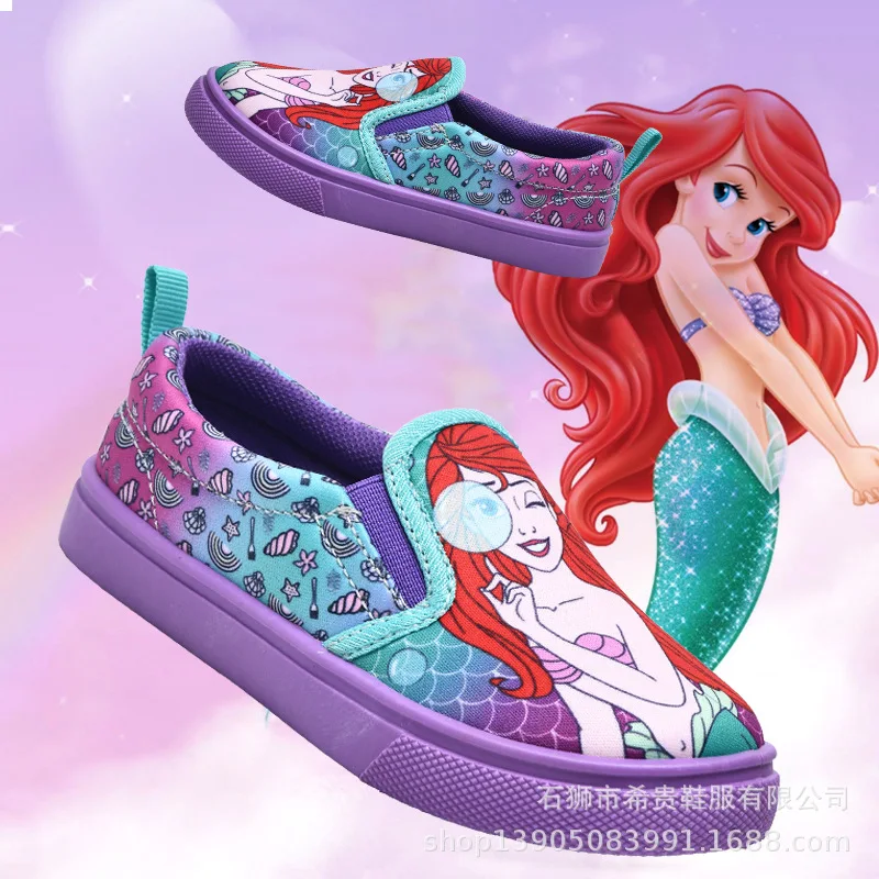

Disney Cartoon Children Casual Canvas Shoes Lazy Priness Student Girls Cute Pink Leisure Furniture Cloth Shoes Birthday Gifts