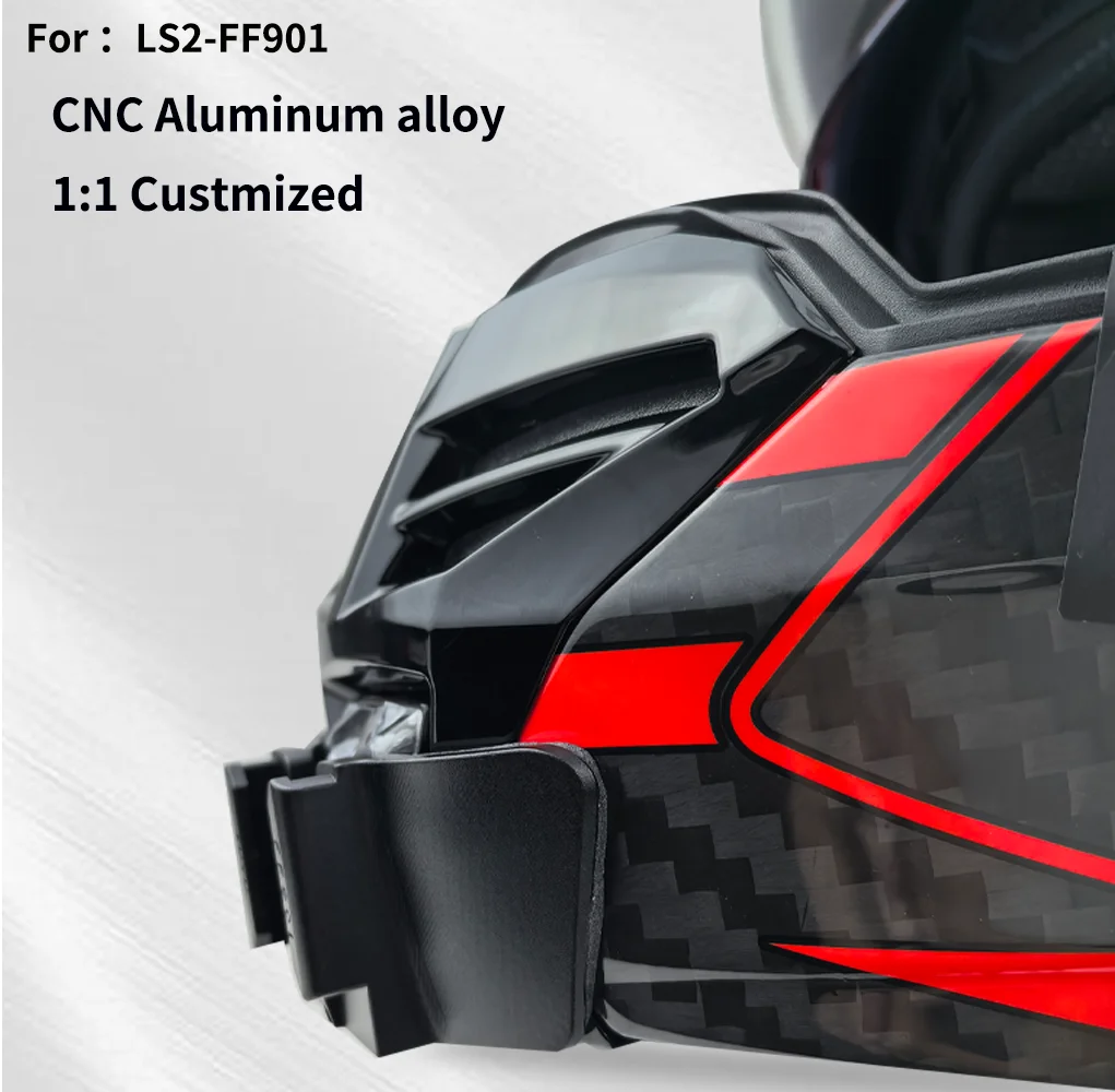 für LS2 FF901 Aluminium-Helm-Kinnhalterung für GoPro Hero 13 12 11 10 9 Insta360 X5 X4 X3 Ace Pro DJI Action 6 5pro 4 3 Kamera – Detail 1