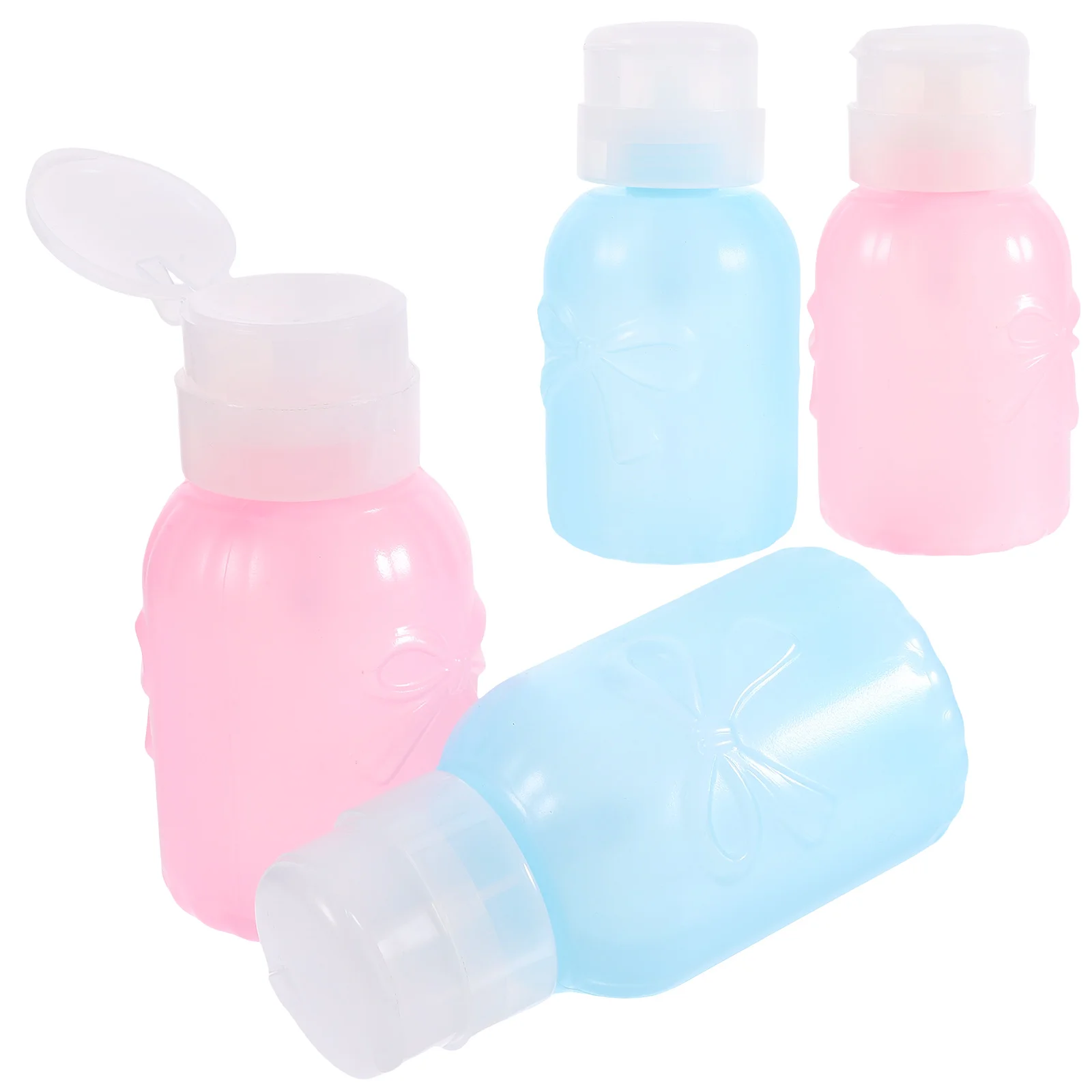 

Nail Polish Remover Dispenser 250ml Blue Square Pump Bottle Leak Proof Travel Size Mini Water Squeeze Tool Makeup Container