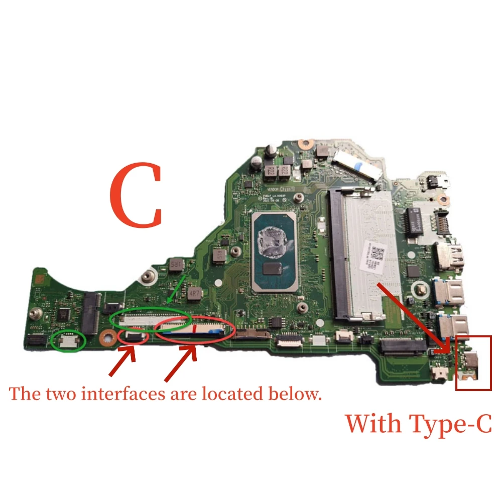 LA-K093P Mainboard For Acer Aspire A514-54 A515-56 A315-58 Laptop Motherboard With I3 I5 I7-11TH CPU 4GB/8G RAM 100% Tested Full
