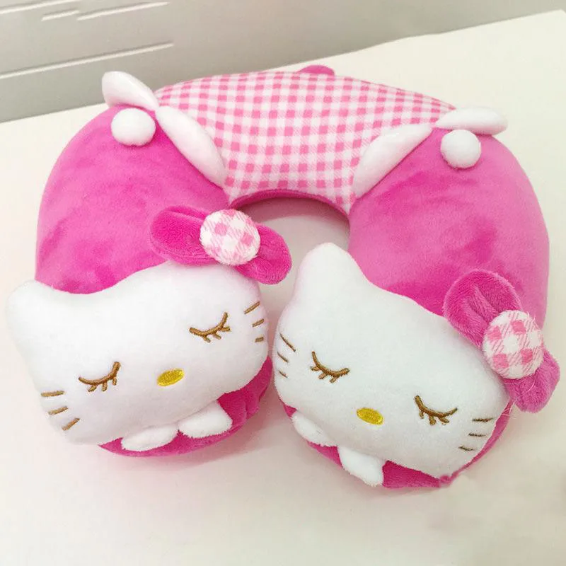 

Kawaii Cute Sanrio Hellokitty U-Shaped Pillow Plush Pillow Neck Protection Portable Travel Nap Pillow Cartoon Gift For Girls