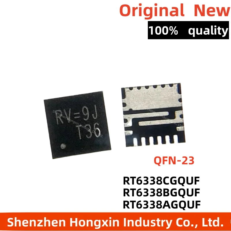 (5 stuk) 100% Nieuwe RT6338AGQUF RT6338BGQUF RT6338CGQUF RT6338A RT6338B RT6338C RX=.. RW=.. RV=.. QFN-23