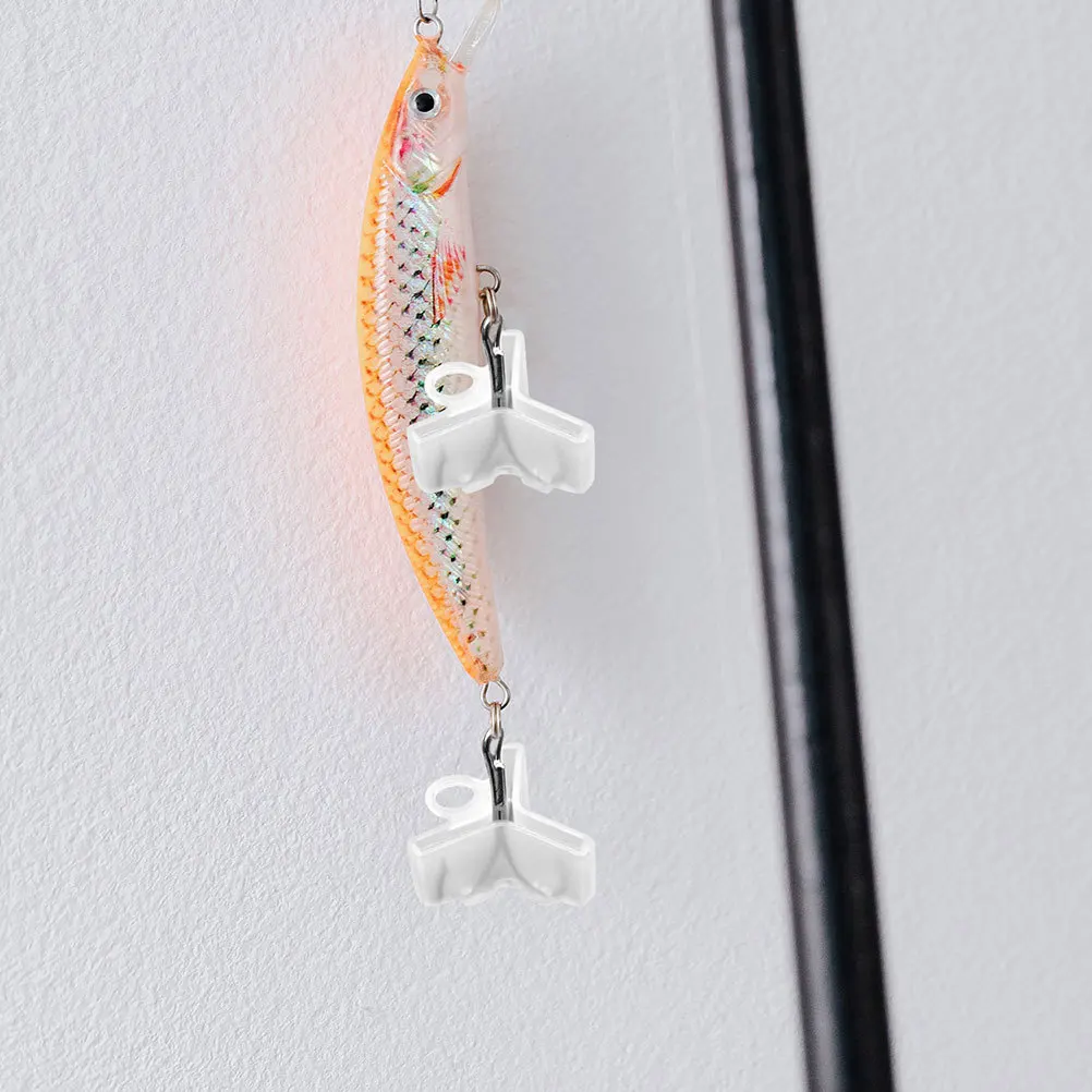 100 قطعة غطاء أمان حامي خطاف ثلاثي يغطي أحجام متنوعة خفيفة الوزن دائم هوك الحرس المضادة للخدش الصيد إغراء الأغطية #4