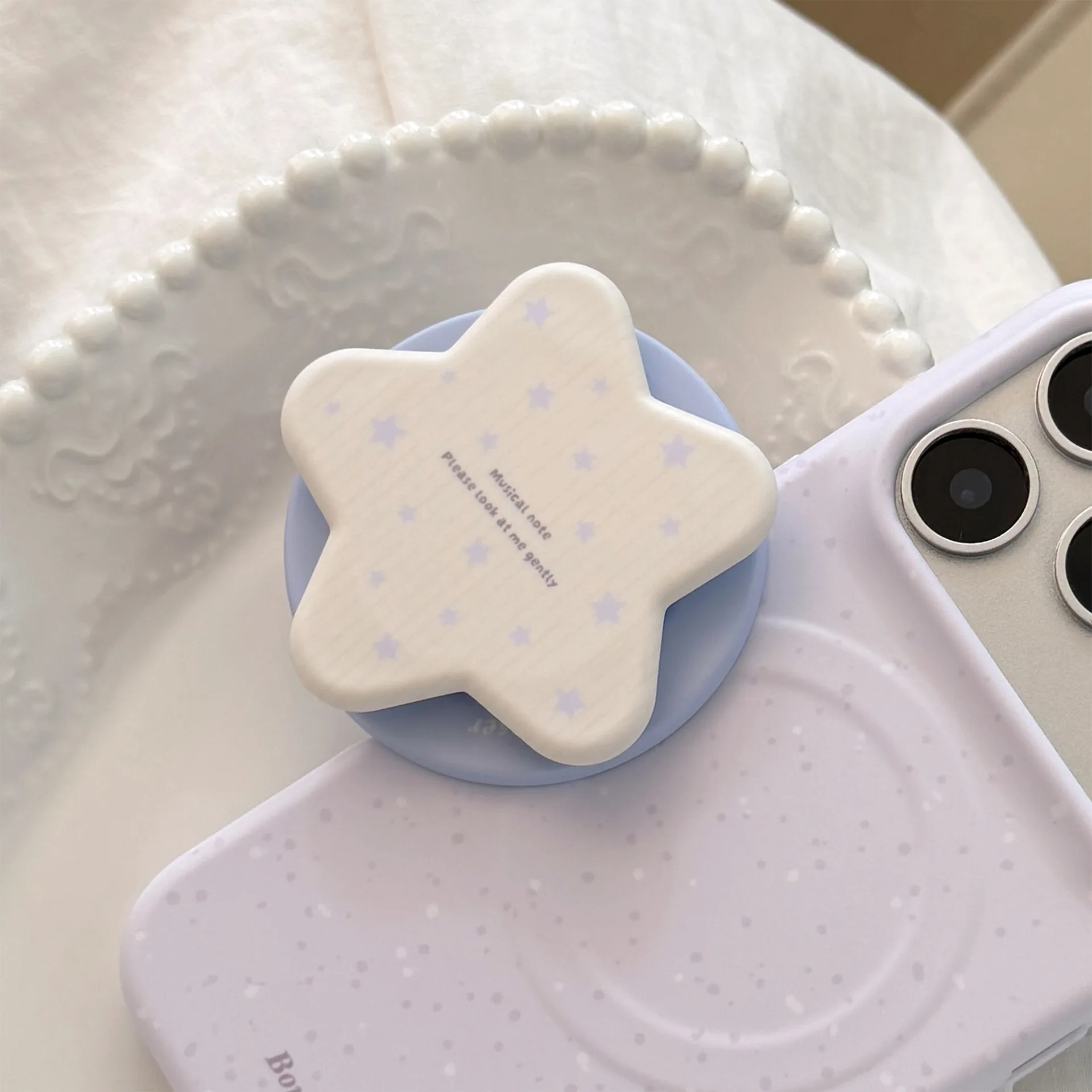 Macaron Star Magnetic Phone Grip Holder Portable Foldable Bracket Stand Finger Socket Cute Cell Mobile Phone Decor Accessories