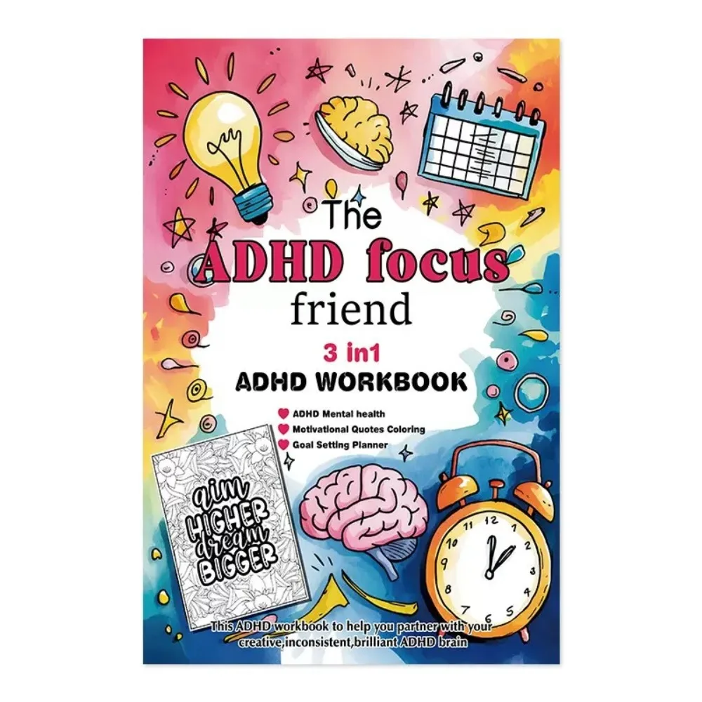 

Three In 1 Daily Planner Psychological Adjustment Concentration-Oriented Task Planner Coloring Cartoon Undated Planner