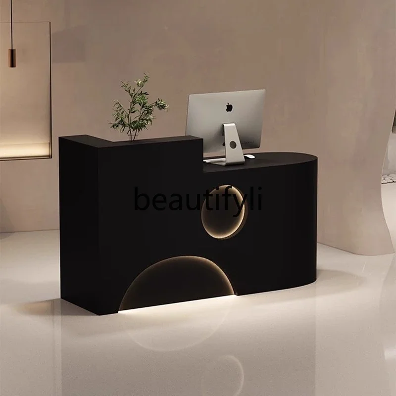 ZzqClothing Store أمين الصندوق مكافحة صالون تجميل صغير بار بسيط الحديثة ورنيش مكتب الاستقبال مكتب الاستقبال الملابس النسائية