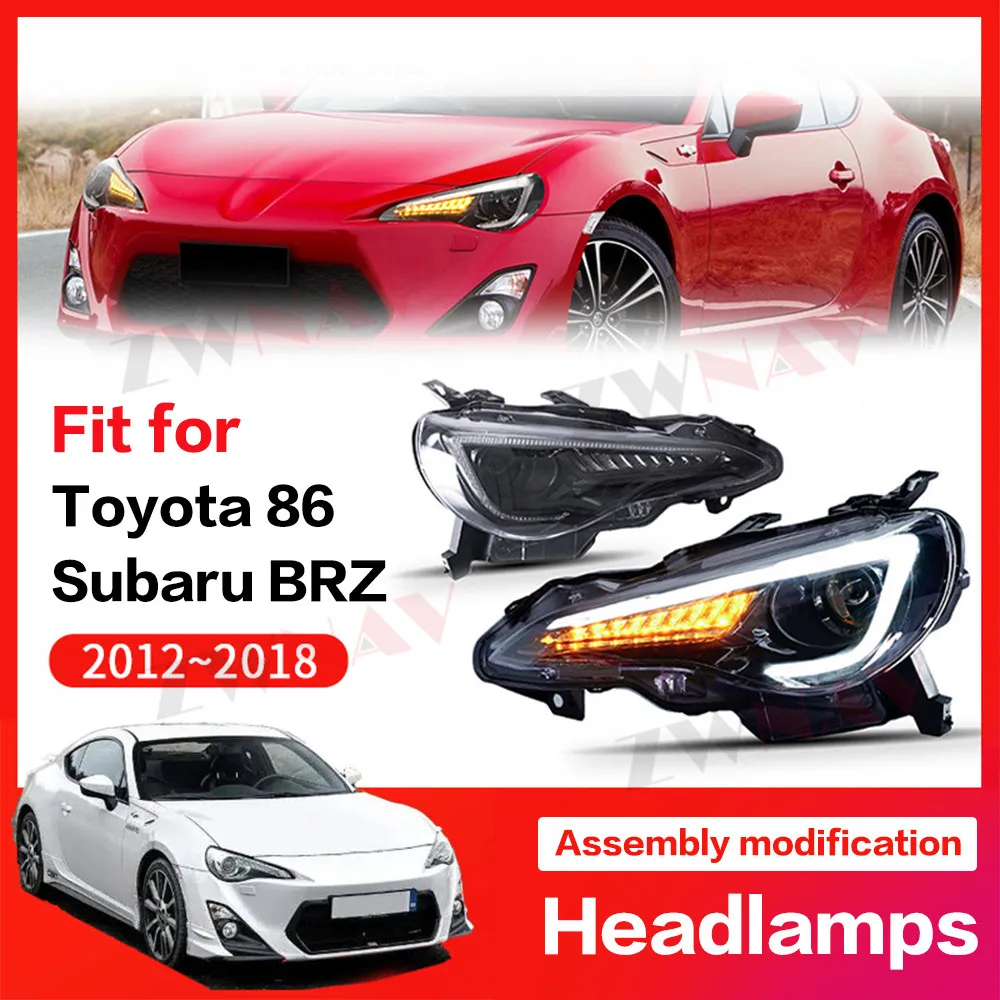 For  TOYOTA 86 Subaru BRZ 2012 - 2018 LED Headlight High Beam Light Front Lamp Quality Retrofit Assemby Night Accessory Driving