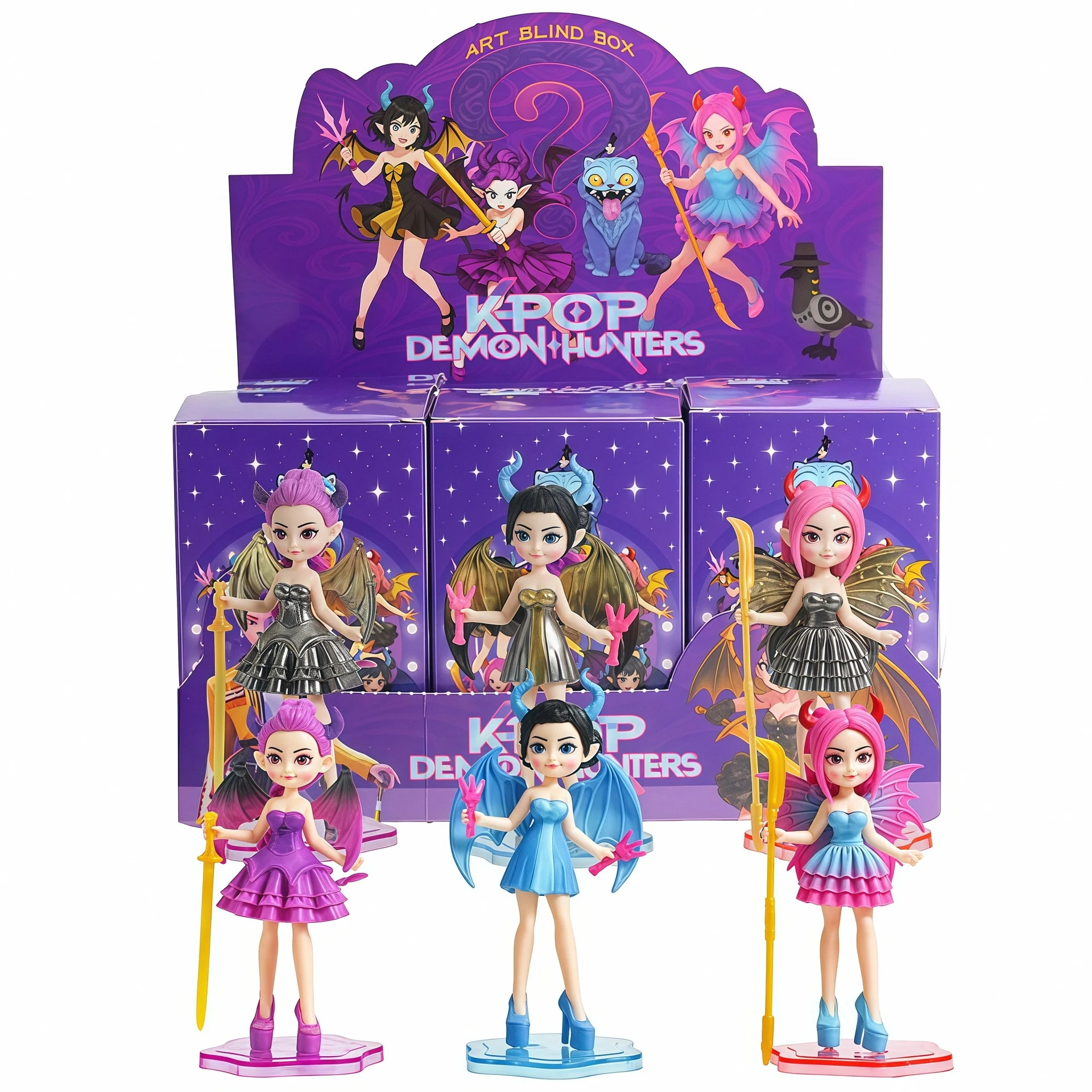 2026 K-POP Witch Hunter Squad Blind Box Dolls - Lumi, Mira, Zoe Figurki PVC Zabawki Kolekcjonerskie Dekoracje z Serii Witch