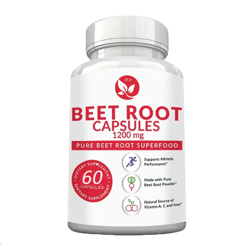 Beetroot 60 Capsules -1200 Milligrams Per Serving - Support Blood Pressure, Exercise Performance, Digestion, Immune System