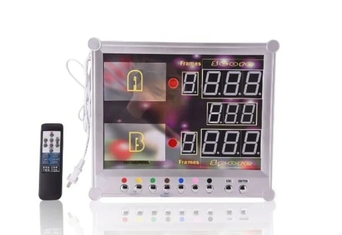 Digital Electronic Pool Scoreboard Auto Billiards Score Counter Wall Mounted Score Display Equipment Billiard Hall Entertainment
