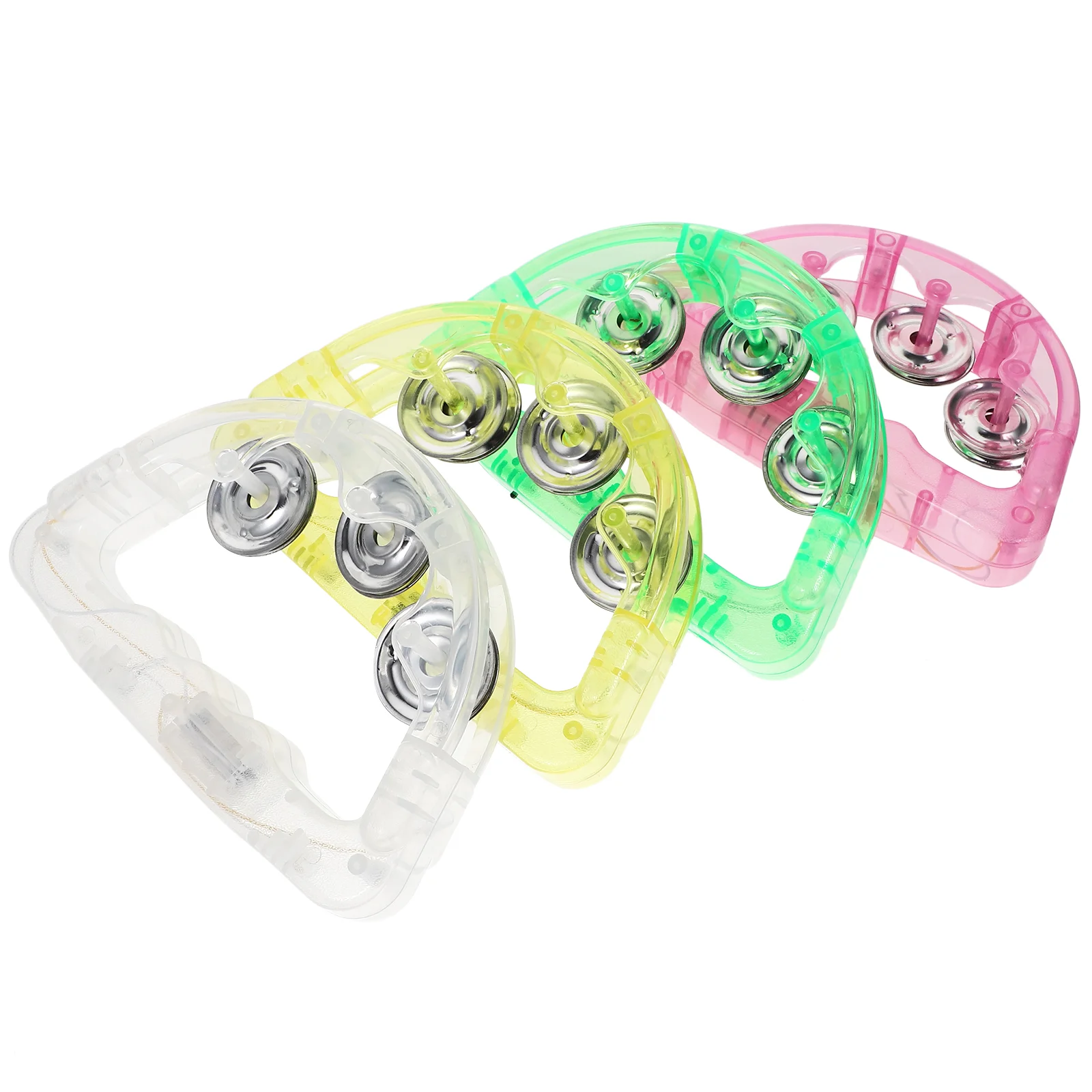 Flash Rattle LED Tambourine Handheld Shaking Toys Light Up Tambourines Party Playthings