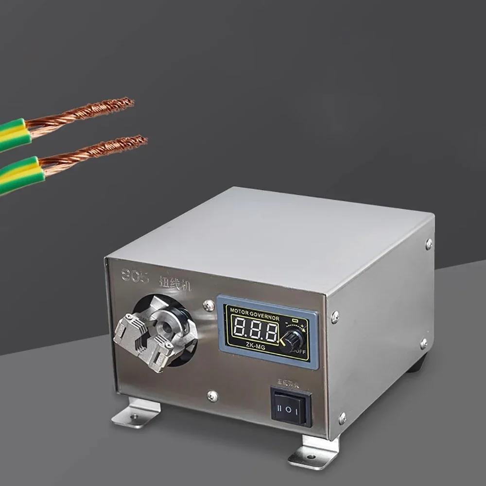 

AC 100-240V Industrial Electric Twisting Machine Adjustable Speed Coarse Copper Wire Shielded Wire Twisting Machine 80W