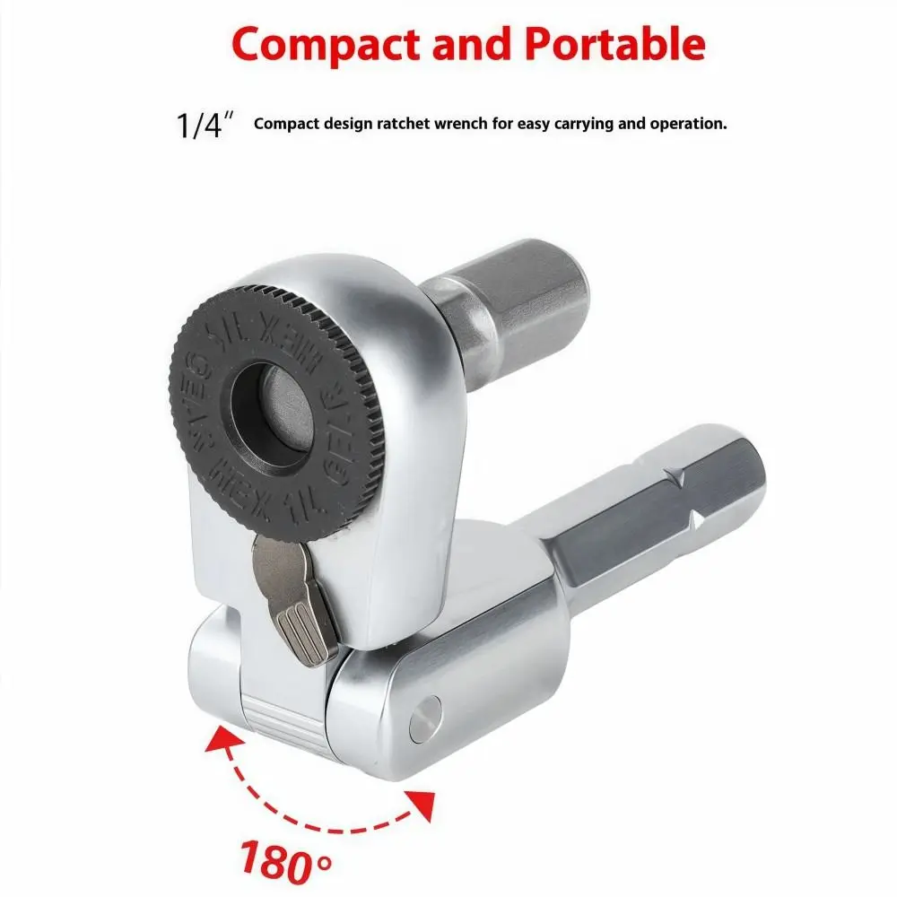 New Mini Socket Torque Wrench 6.35mm Adjustable Hexagonal Ratchet Wrench 1/4