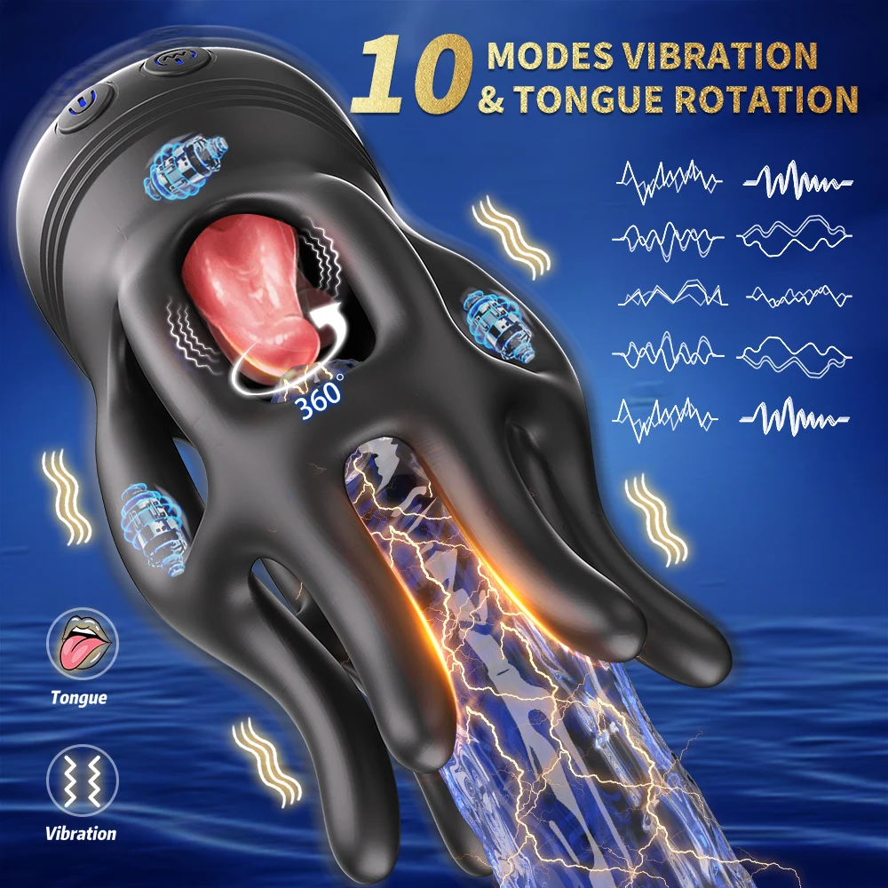 Penis Masturbator Erotic Toys Glans Trainer Vibration Sexy Adult Toys Penis Training Vibrator Tapping Stroker Stimulator Men 18+