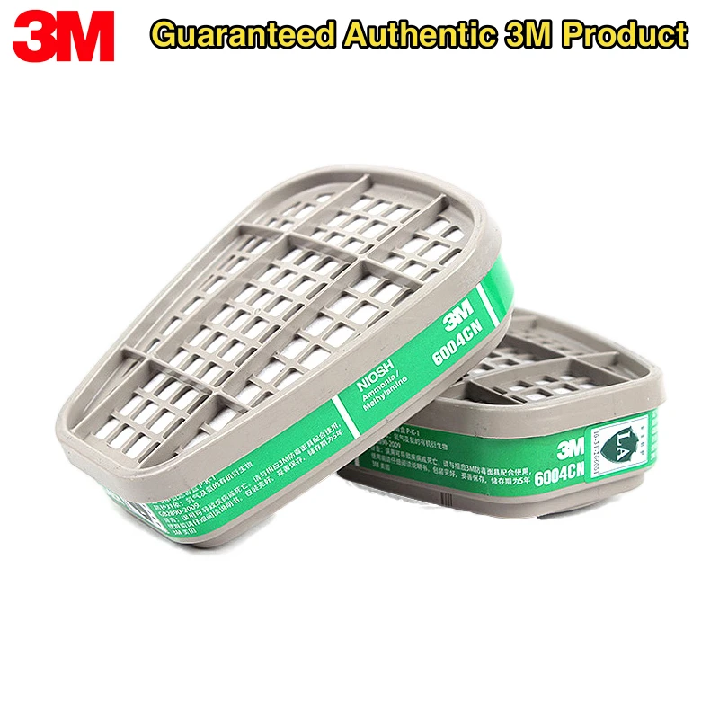 

3M Ammonia Methylamine Cartridge 6004 Set For 3m 6200/7502/6800 Dust Gas Masks Chemical Painting Spraying Respirator