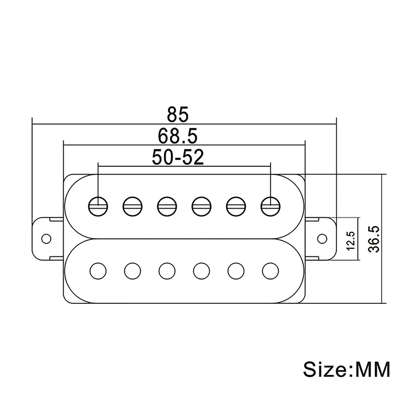 Chrome Alnico 5 Electric Guitar Pickup Humbucker Double Coil Pickup Alnico V Guitar parts Silver