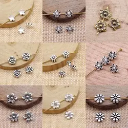 Flower Small Hole Spacers Beads Charms For Jewelry Making DIY Pendants For Gift Bulk