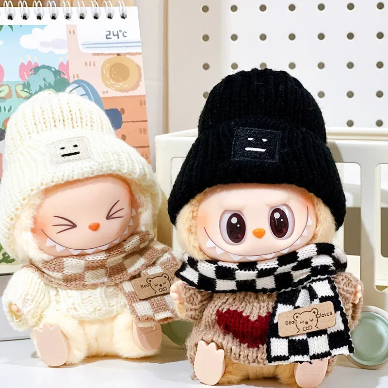 DIY labbubu clothes v1 v2 labubu Generation Labubu Sitting Party Clothes Pendant Doll Labubu doll Clothes Sweater scarf cute